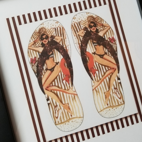 ❗Authentic Henri Bendel Store Display Art Bendel Girl on Black Frame❗ - Picture 7 of 9